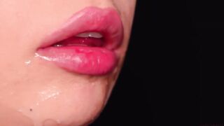 【麻花免费视频】【红唇骚舌唯美特写】精液四溅小蝌蚪在舌尖上跳动