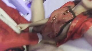 系列圣诞特辑高颜值美女COS性感圣诞小麋鹿被圣诞老爷爷啪啪嗲叫声刺激.